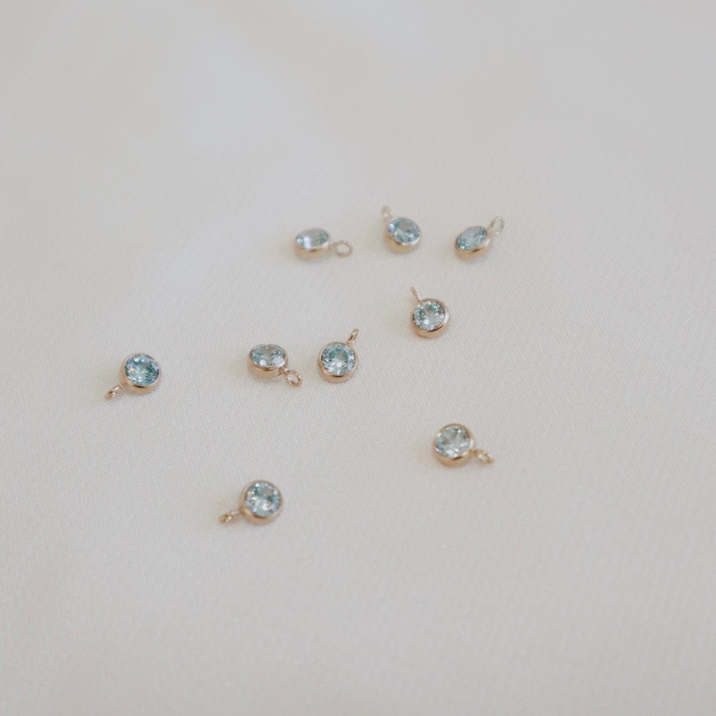 Aquamarine Framed Charm - PeacePiecesJewelry