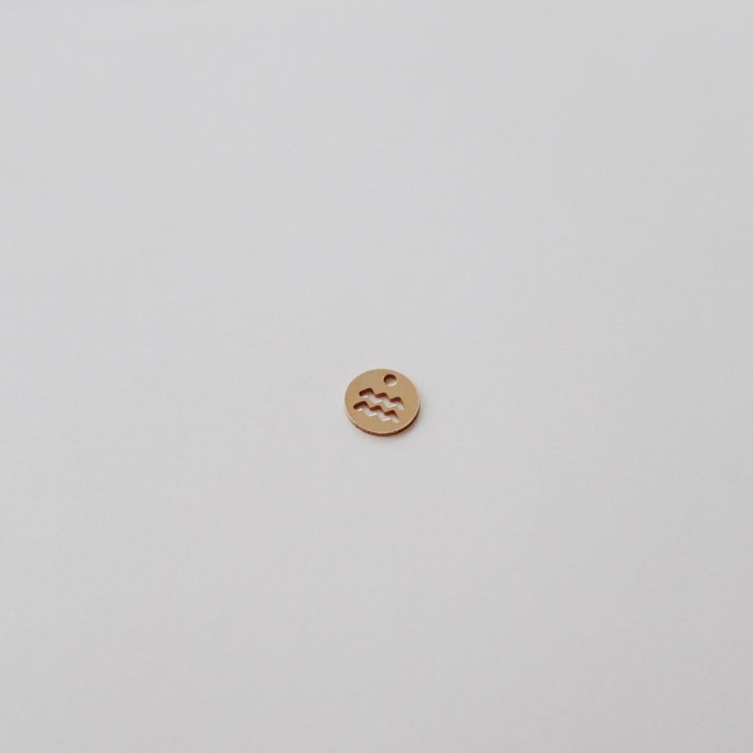 Aquarius Zodiac Charm - PeacePiecesJewelry
