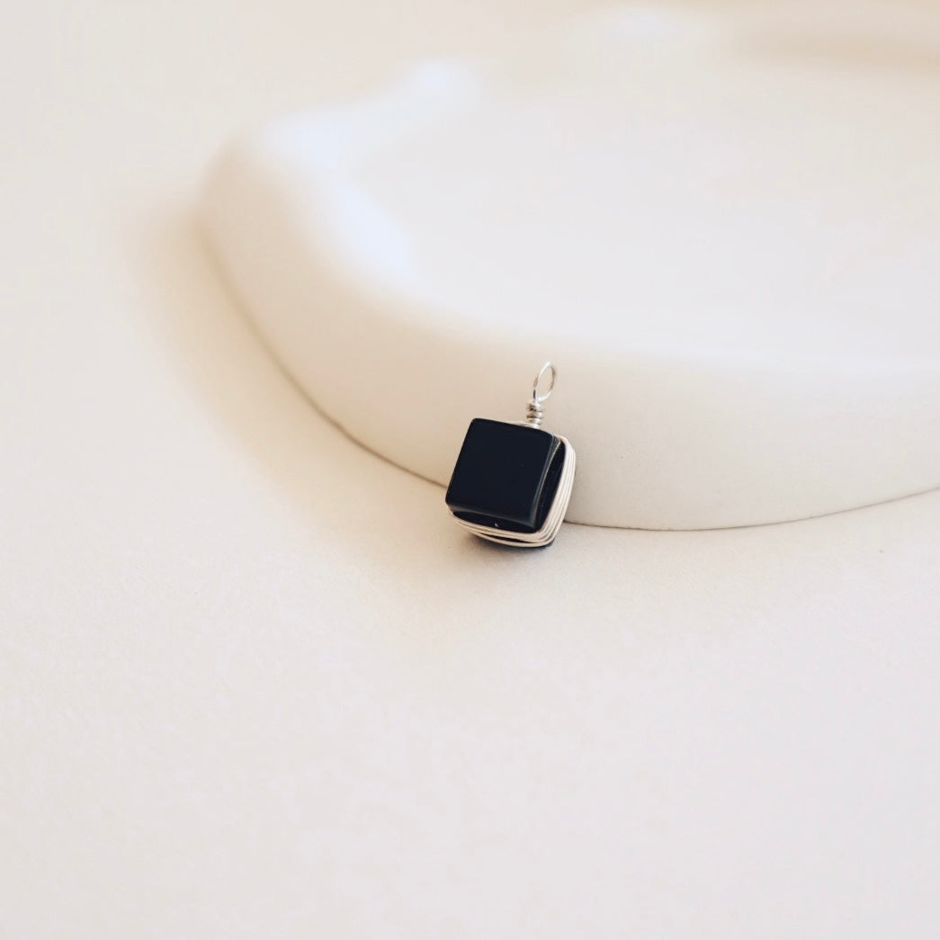 Black Onyx Silver Pendant PeacePiecesJewelry