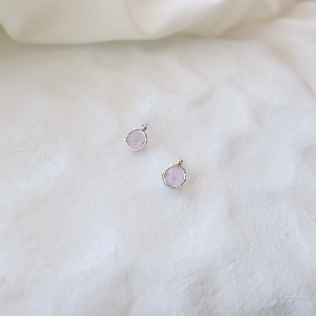 Purple Amethyst Studs - PeacePiecesJewelry