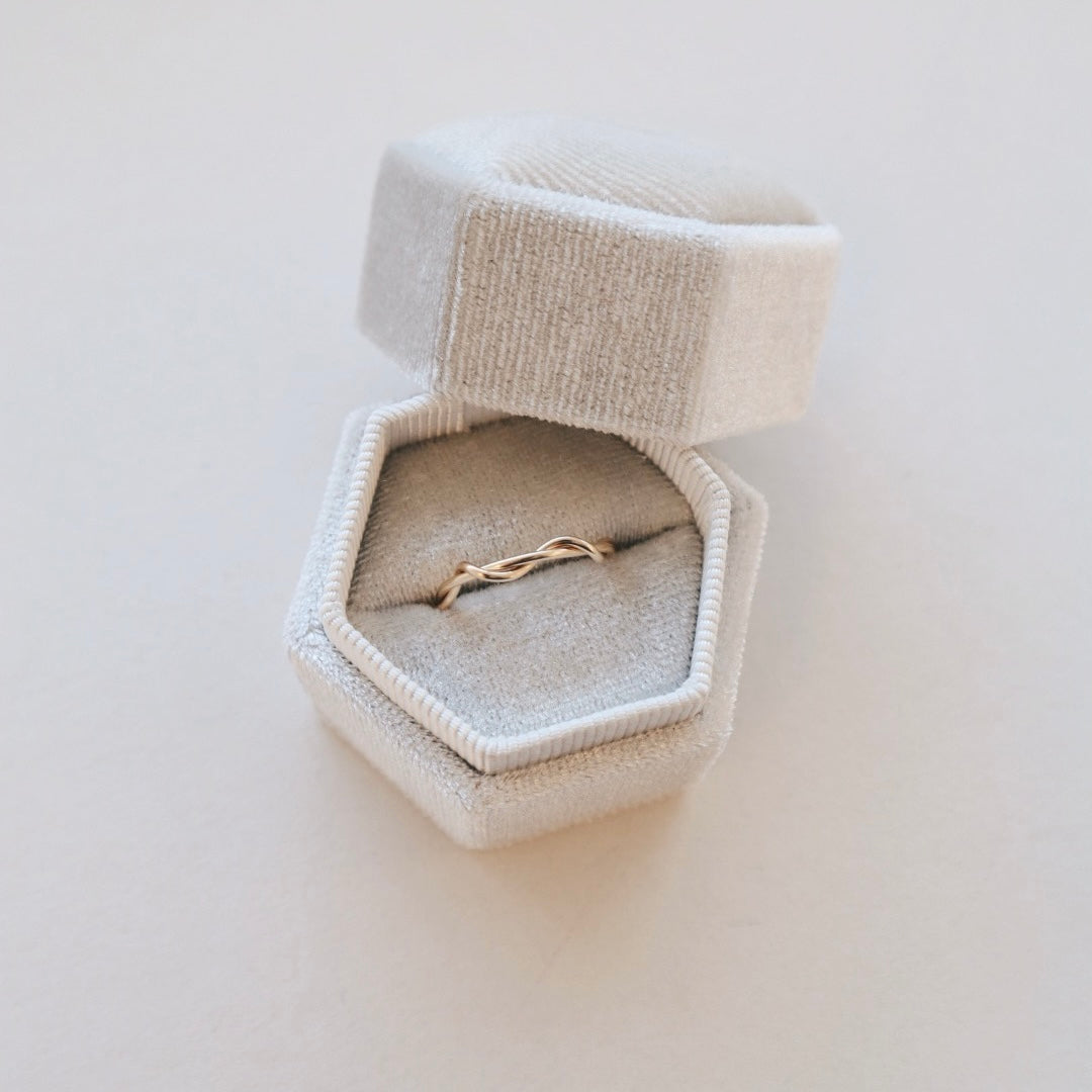Gold Braided Ring - PeacePiecesJewelry