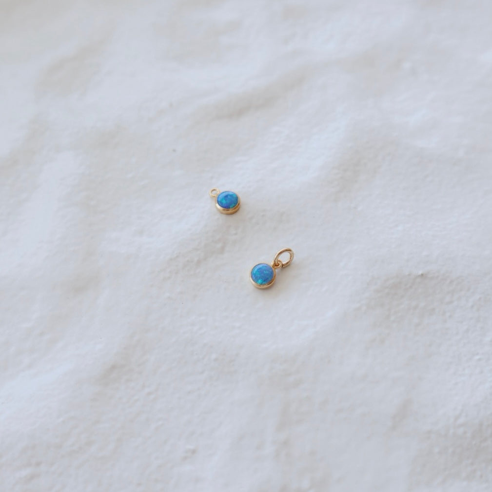Blue Opal Charm - PeacePiecesJewelry