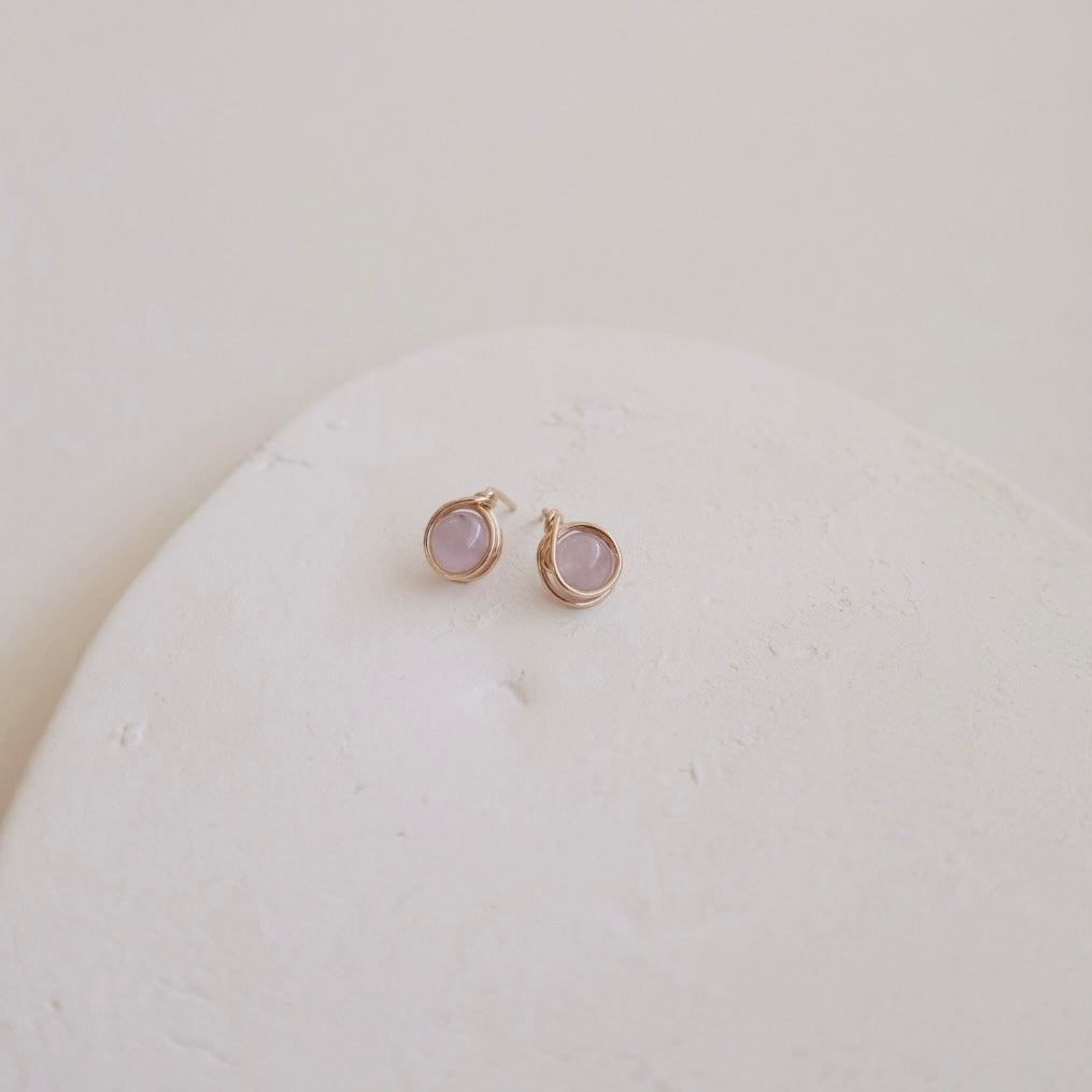 Purple Amethyst Studs - PeacePiecesJewelry