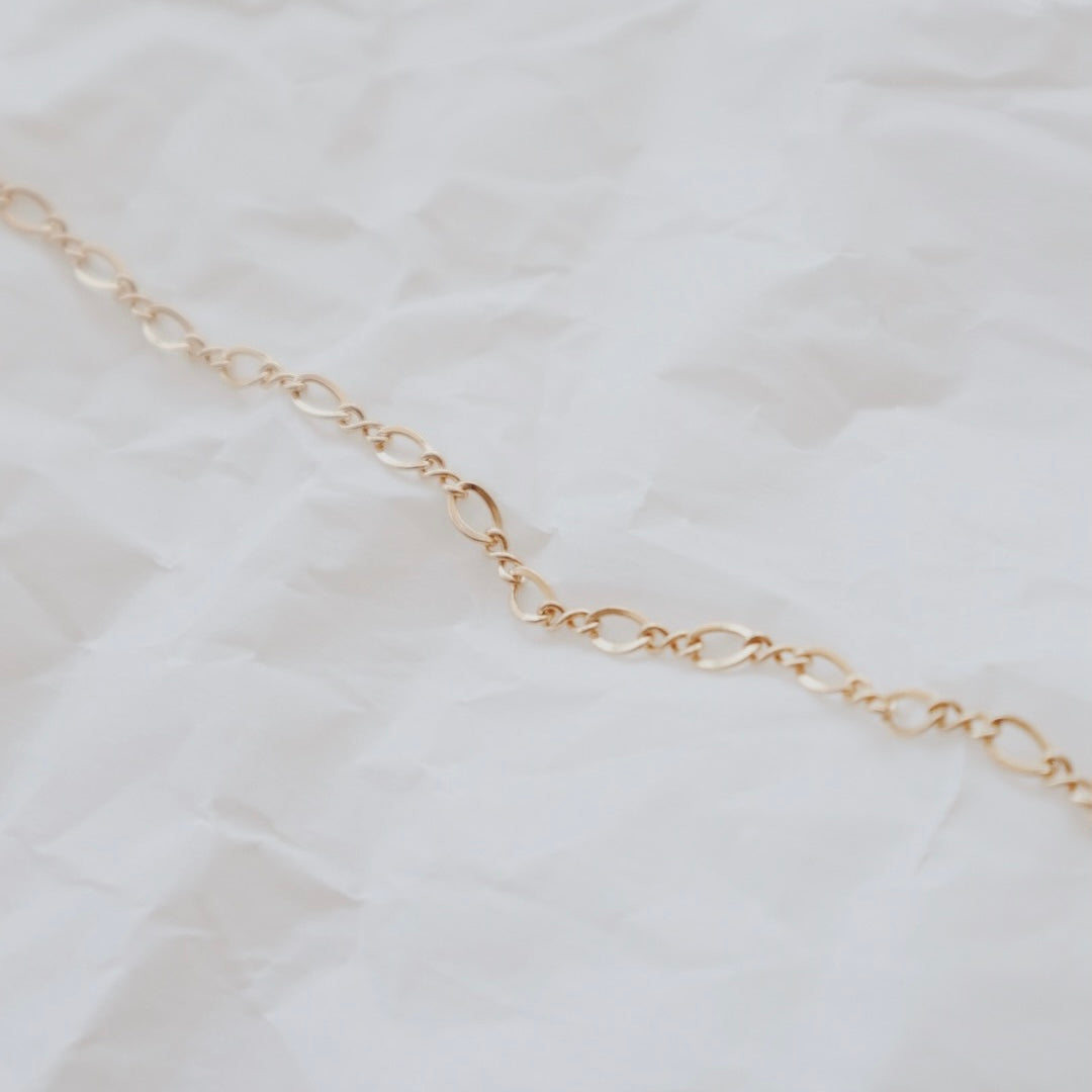 Drawn Cable Chain Gold Bracelet - PeacePiecesJewelry