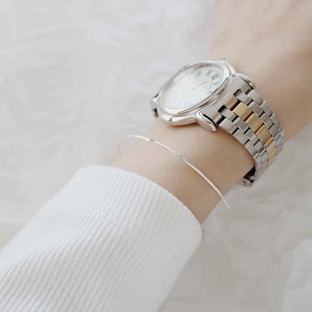 Twisted Silver Bracelet - PeacePiecesJewelry