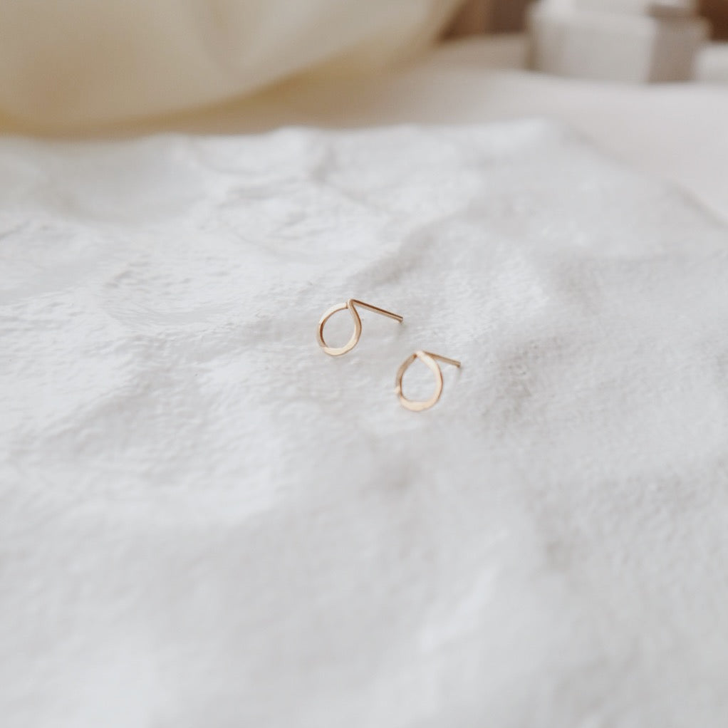 Round Hammered Studs - PeacePiecesJewelry