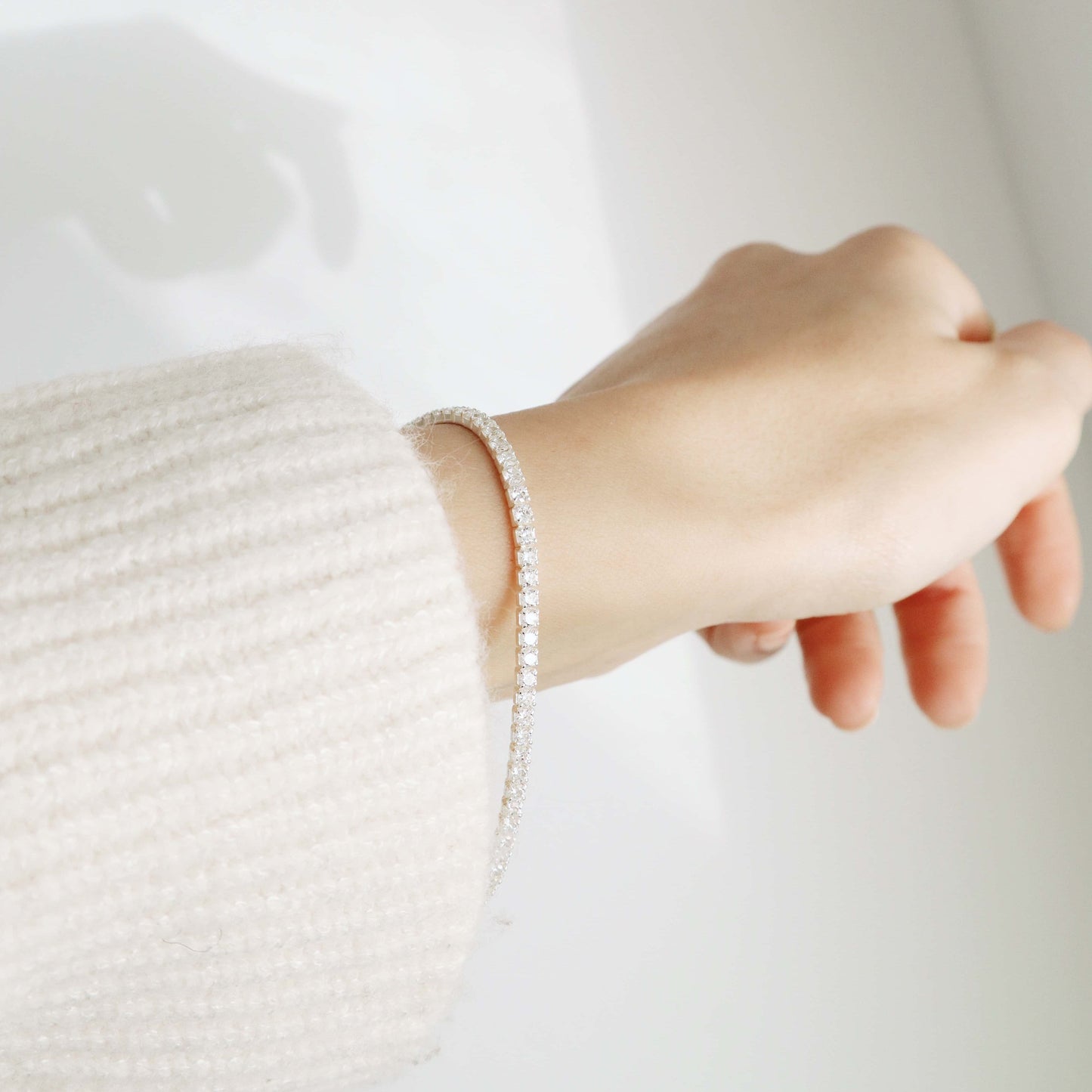 Tennis Bracelet Silver PeacePiecesJewelry