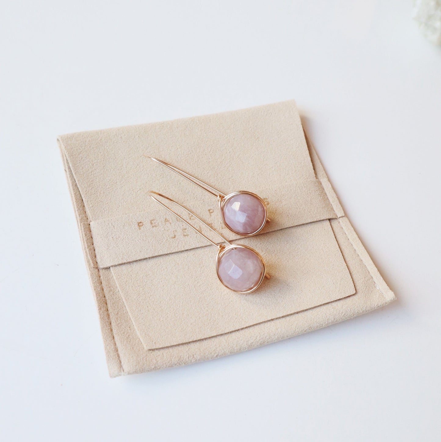 Faceted Light Amethyst Earrings PeacePiecesJewelry