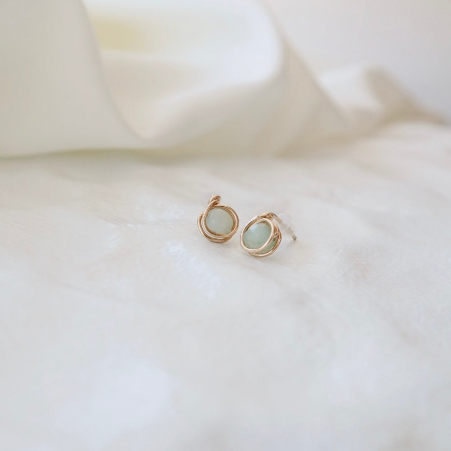 Amazonite Studs PeacePiecesJewelry