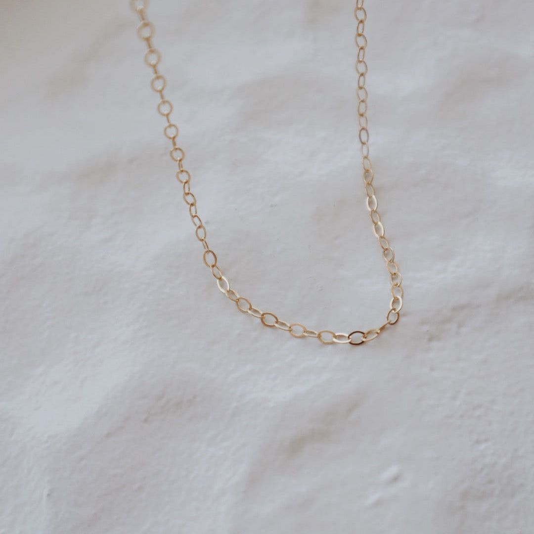 Gold Cable Chain Necklace - PeacePiecesJewelry