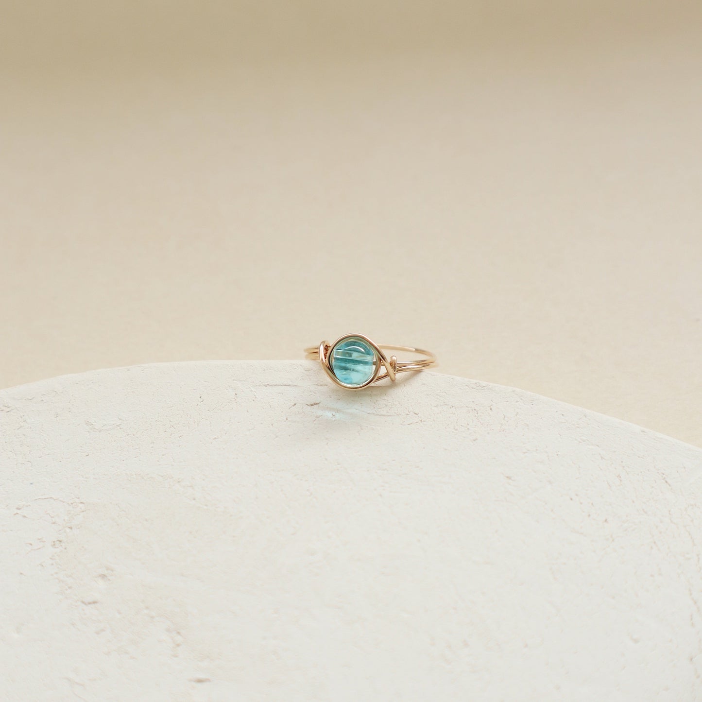 Aquamarine Ocean Ring PeacePiecesJewelry
