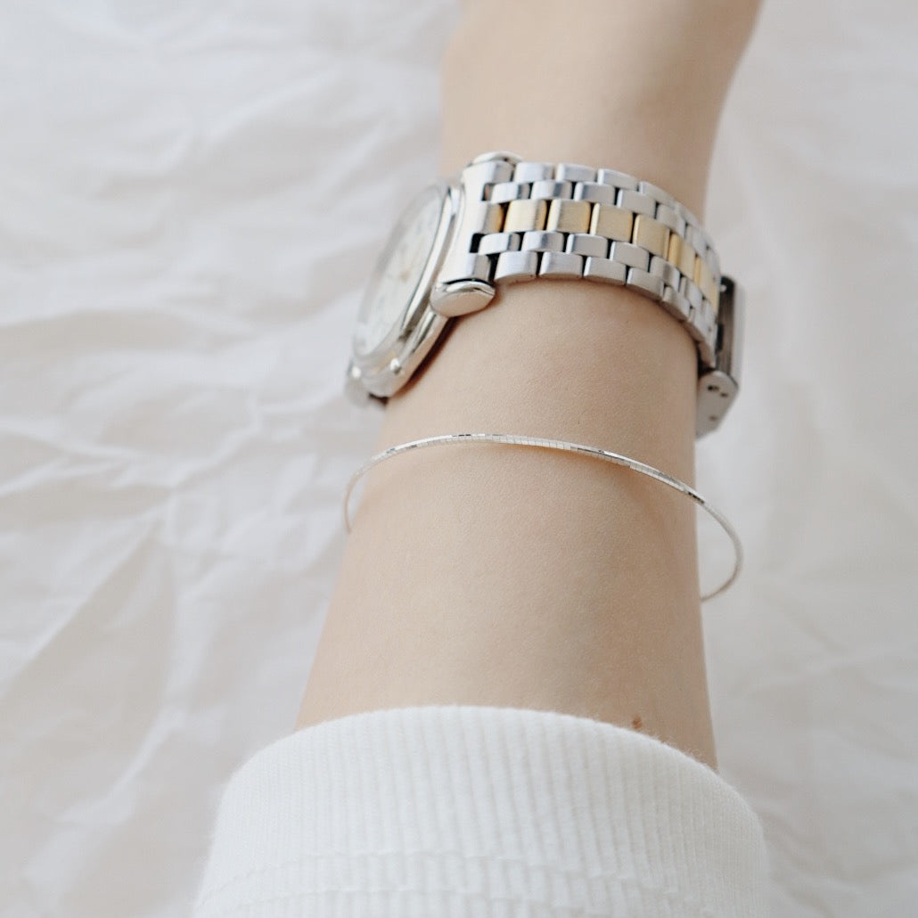 Twisted Silver Bracelet - PeacePiecesJewelry