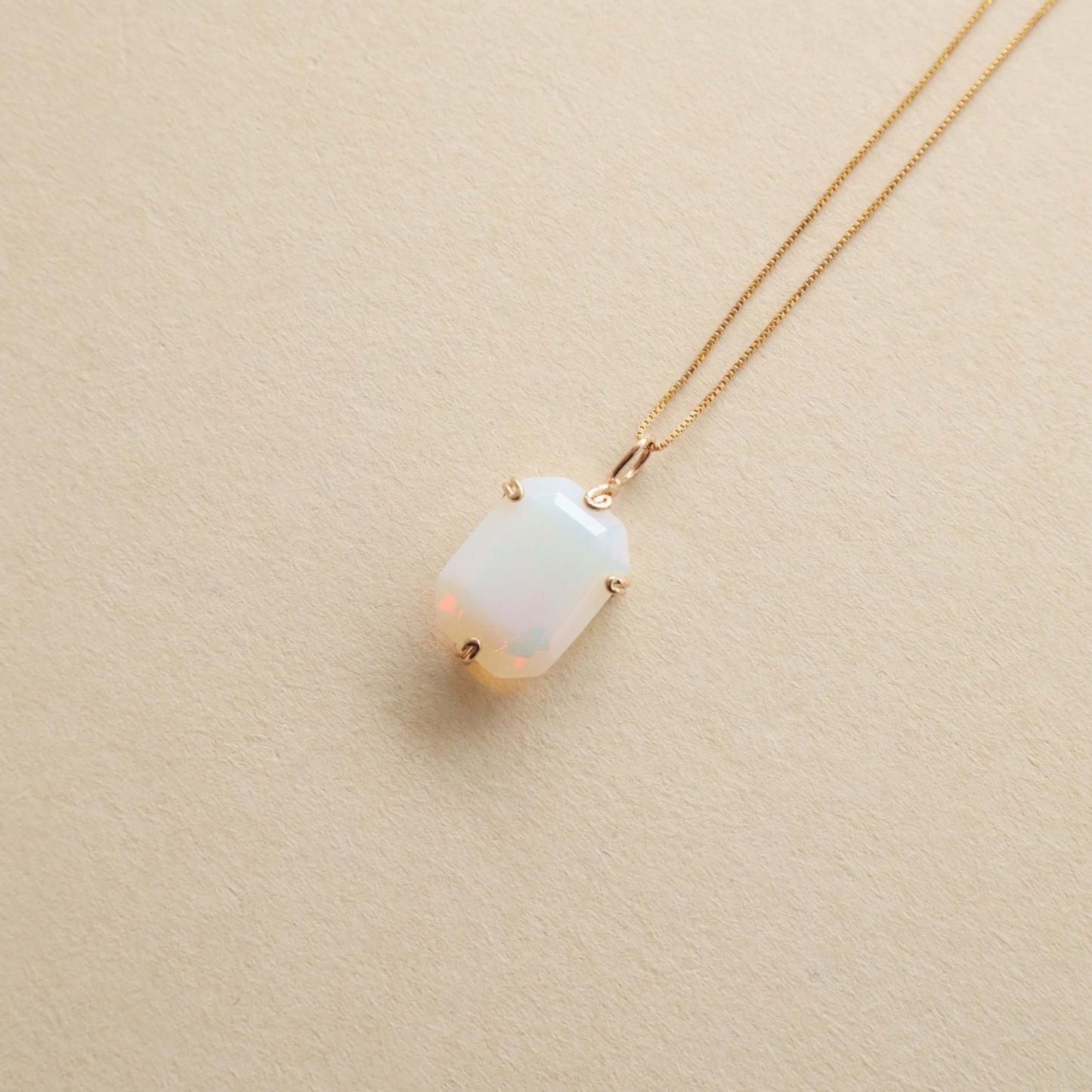 Moonstone Gemstone Necklace PeacePiecesJewelry
