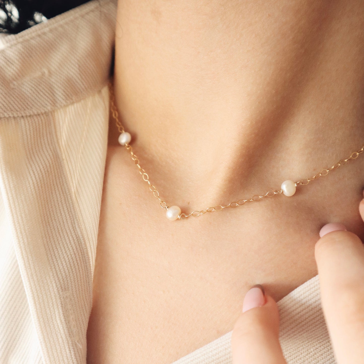 Pearls Necklace - PeacePiecesJewelry