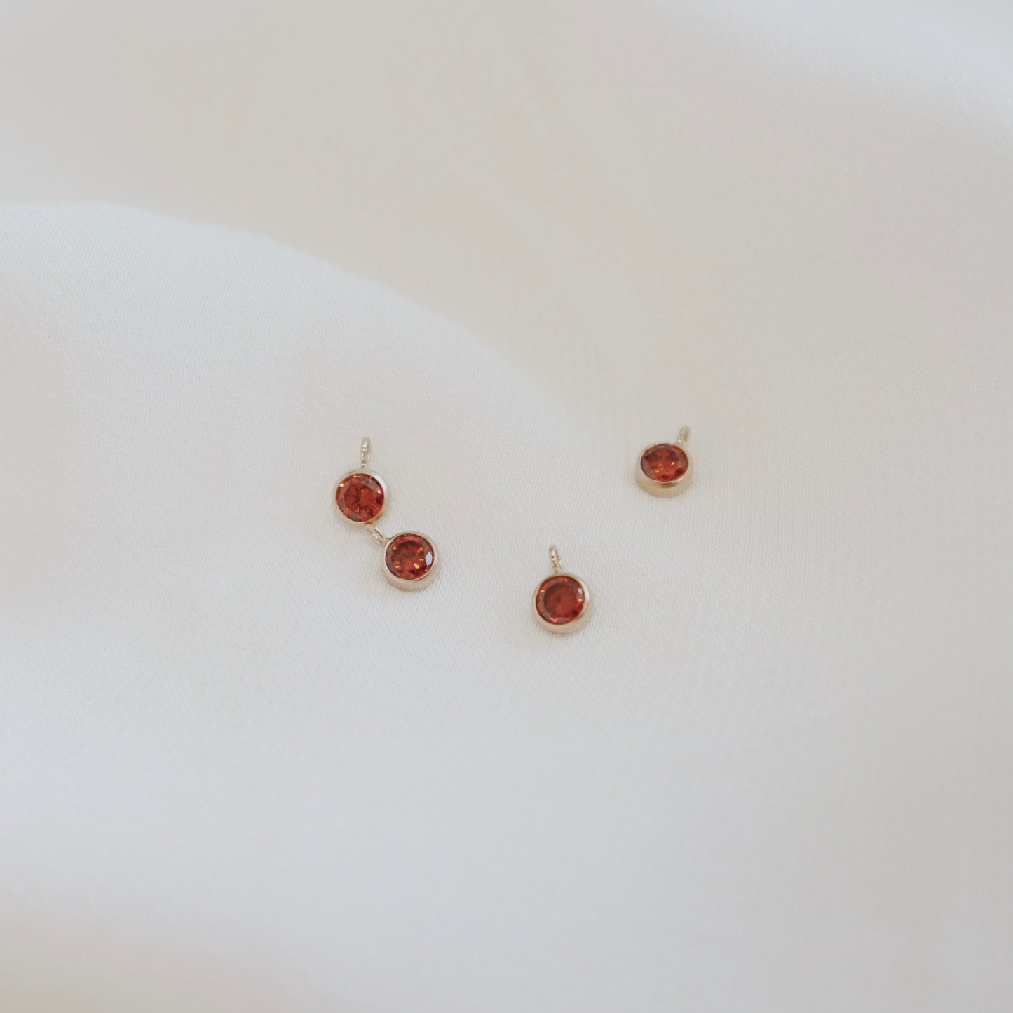 Ruby Framed Charm - PeacePiecesJewelry