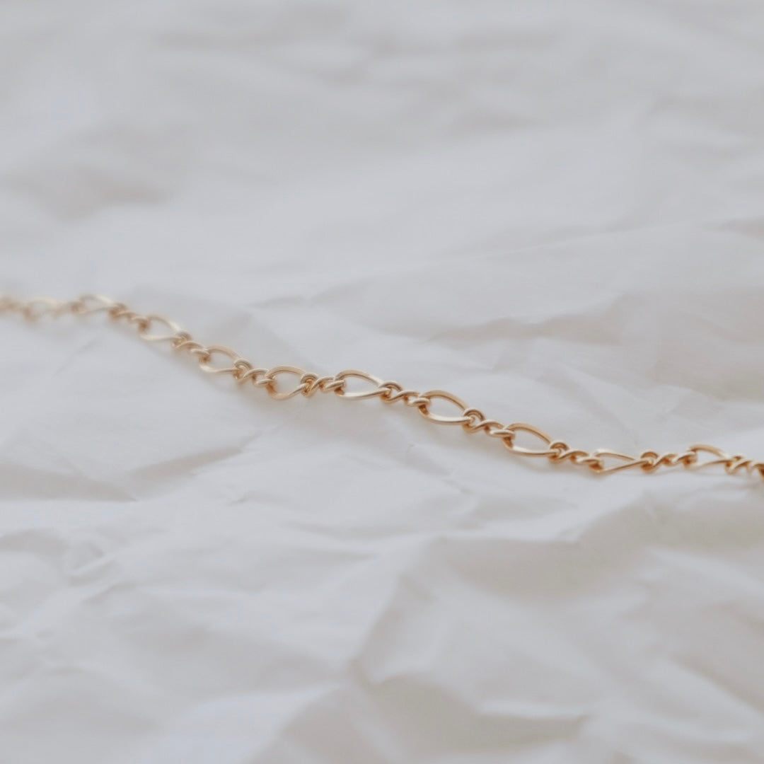 Drawn Cable Chain Gold Bracelet - PeacePiecesJewelry