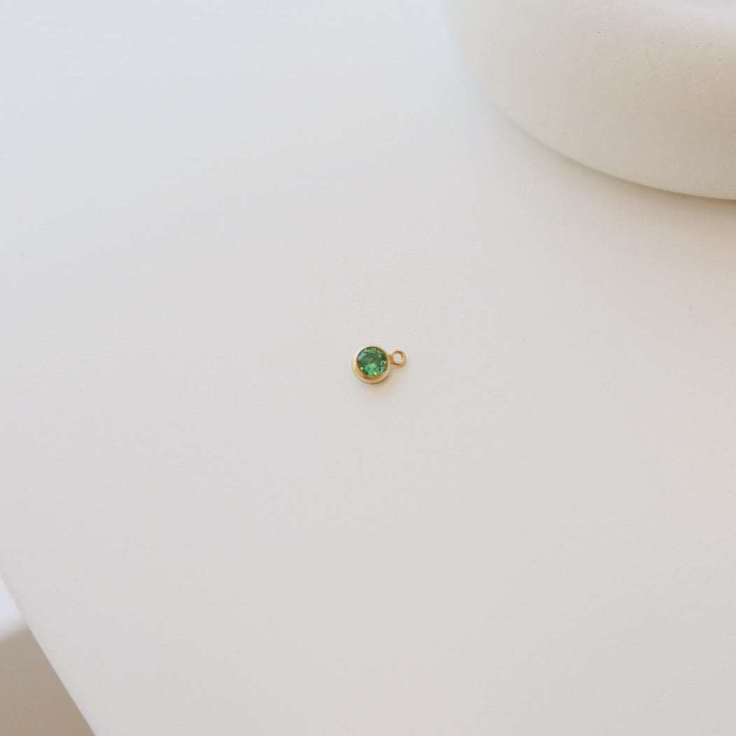 Emerald Framed Charm - PeacePiecesJewelry