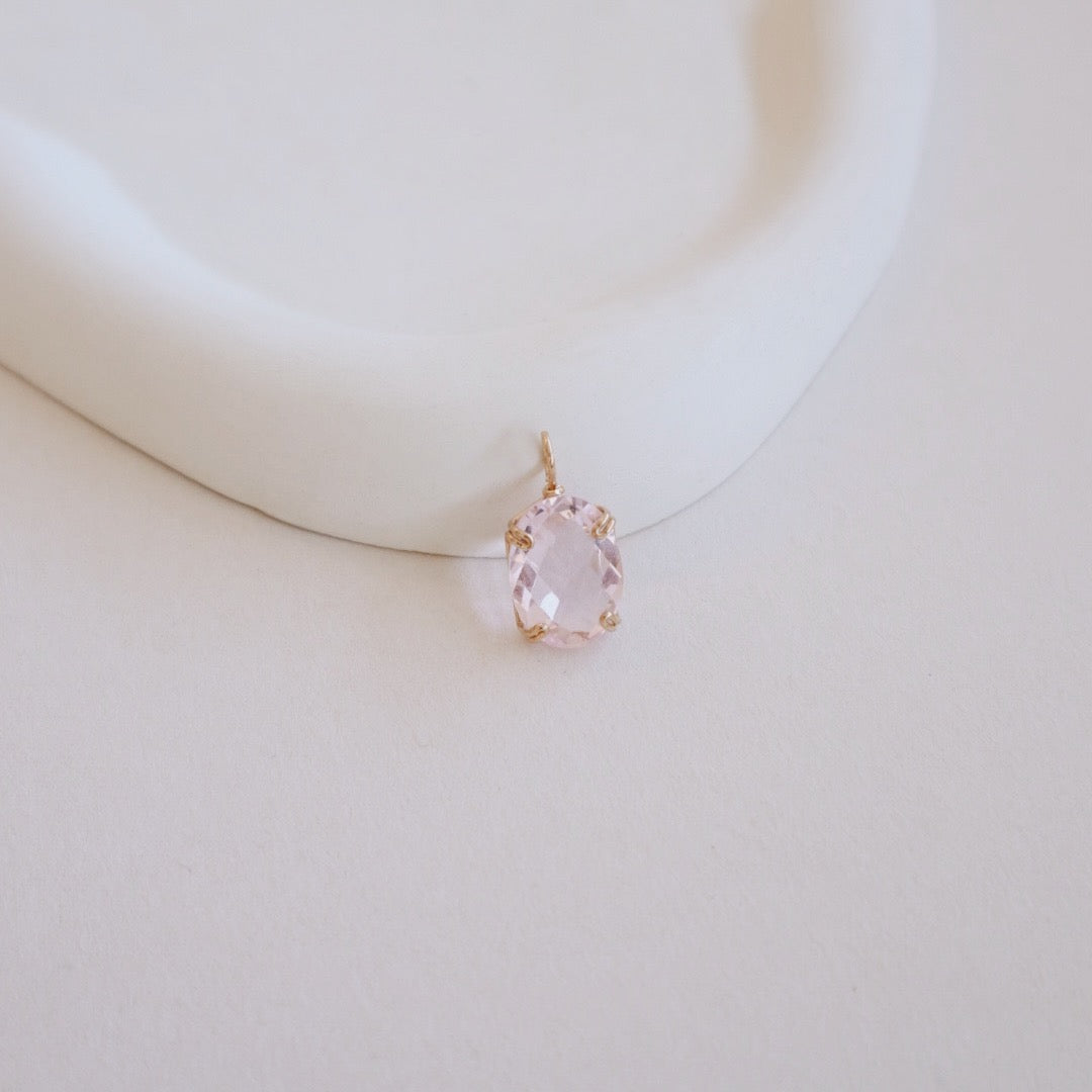 Rose Quartz Gemstone Pendant - PeacePiecesJewelry