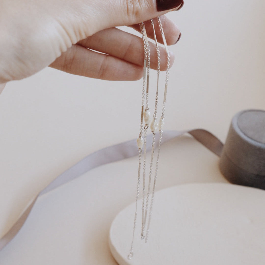 Silver Pearl Bracelet