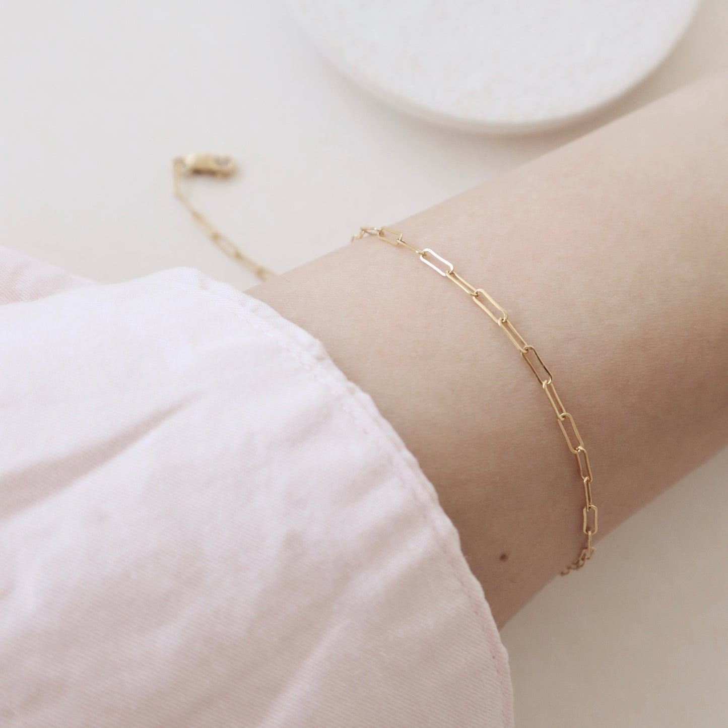 Paperclip Gold Bracelet - PeacePiecesJewelry