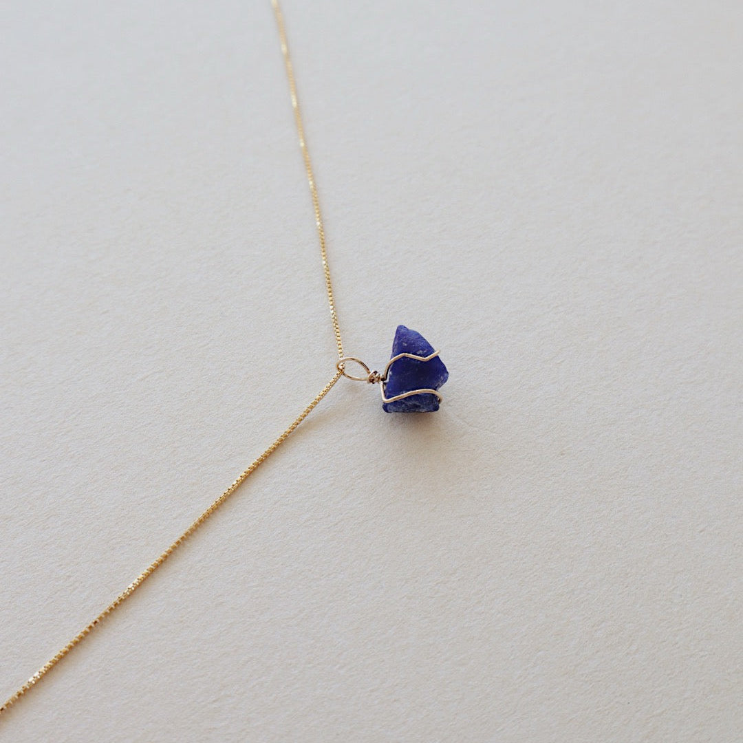 Raw Sapphire Necklace