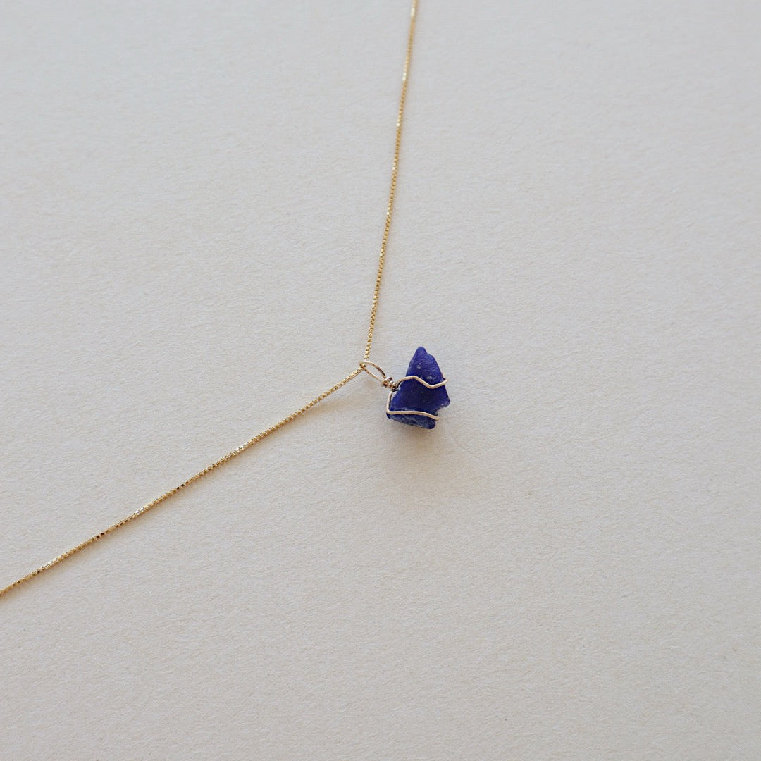 Raw Sapphire Necklace