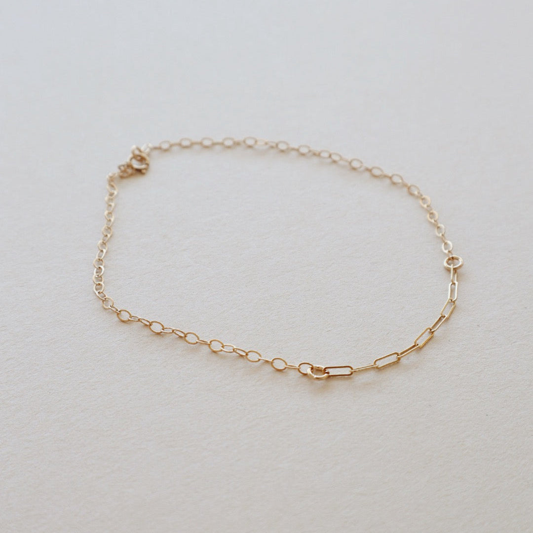 Mixed Chain Anklet