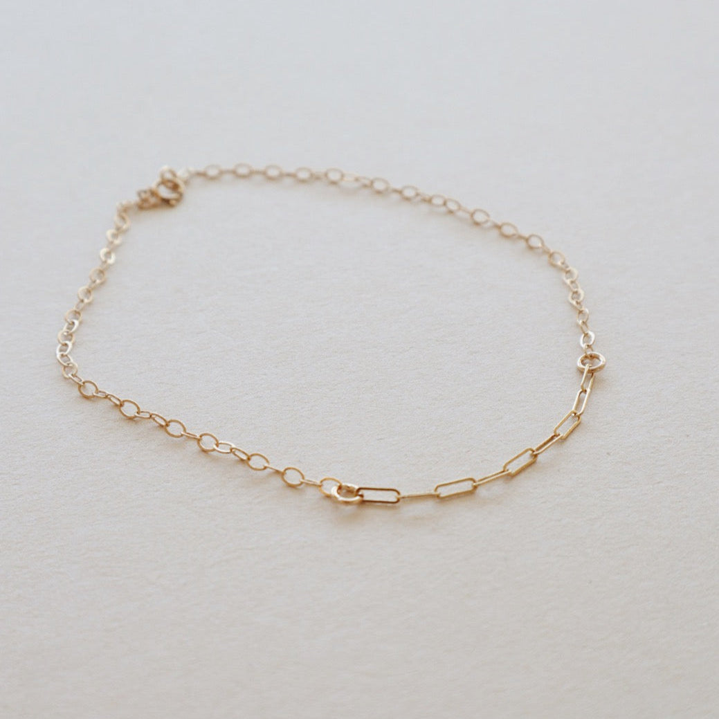 Mixed Chain Anklet
