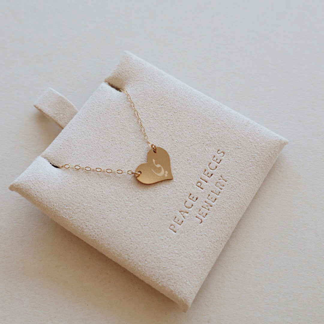 Heart Connector Arabic Letter Bracelet