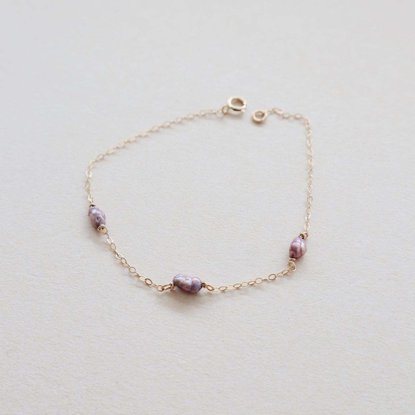 Purple Pearls Bracelet