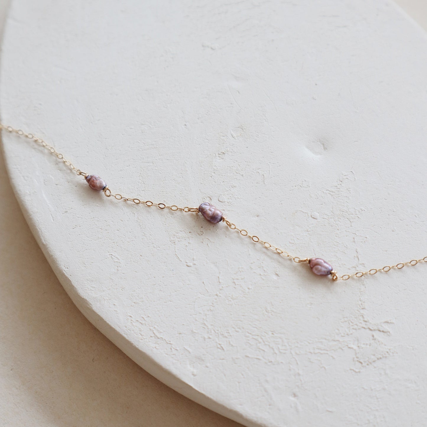 Purple Pearls Bracelet