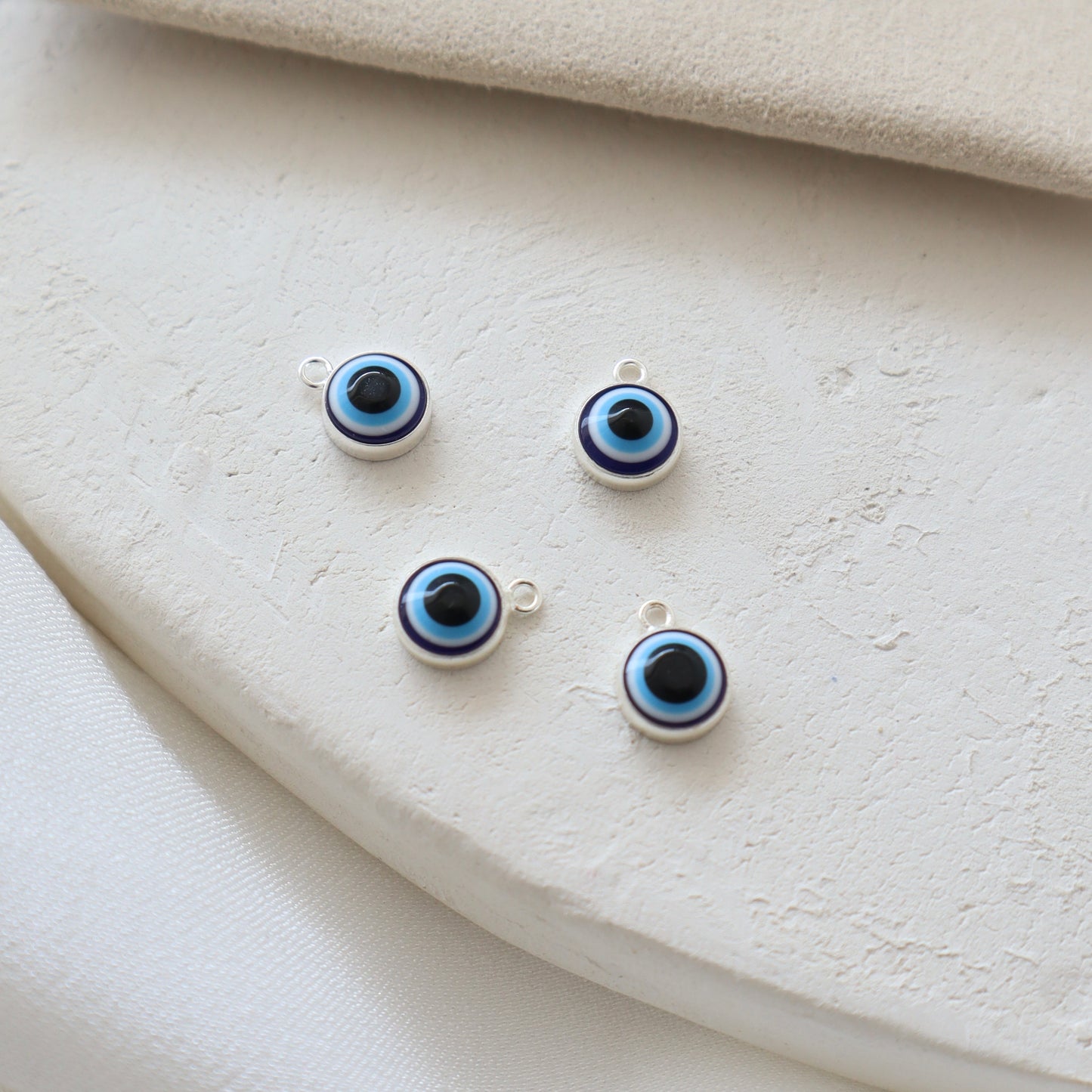 Evil Eye Framed Charm - PeacePiecesJewelry