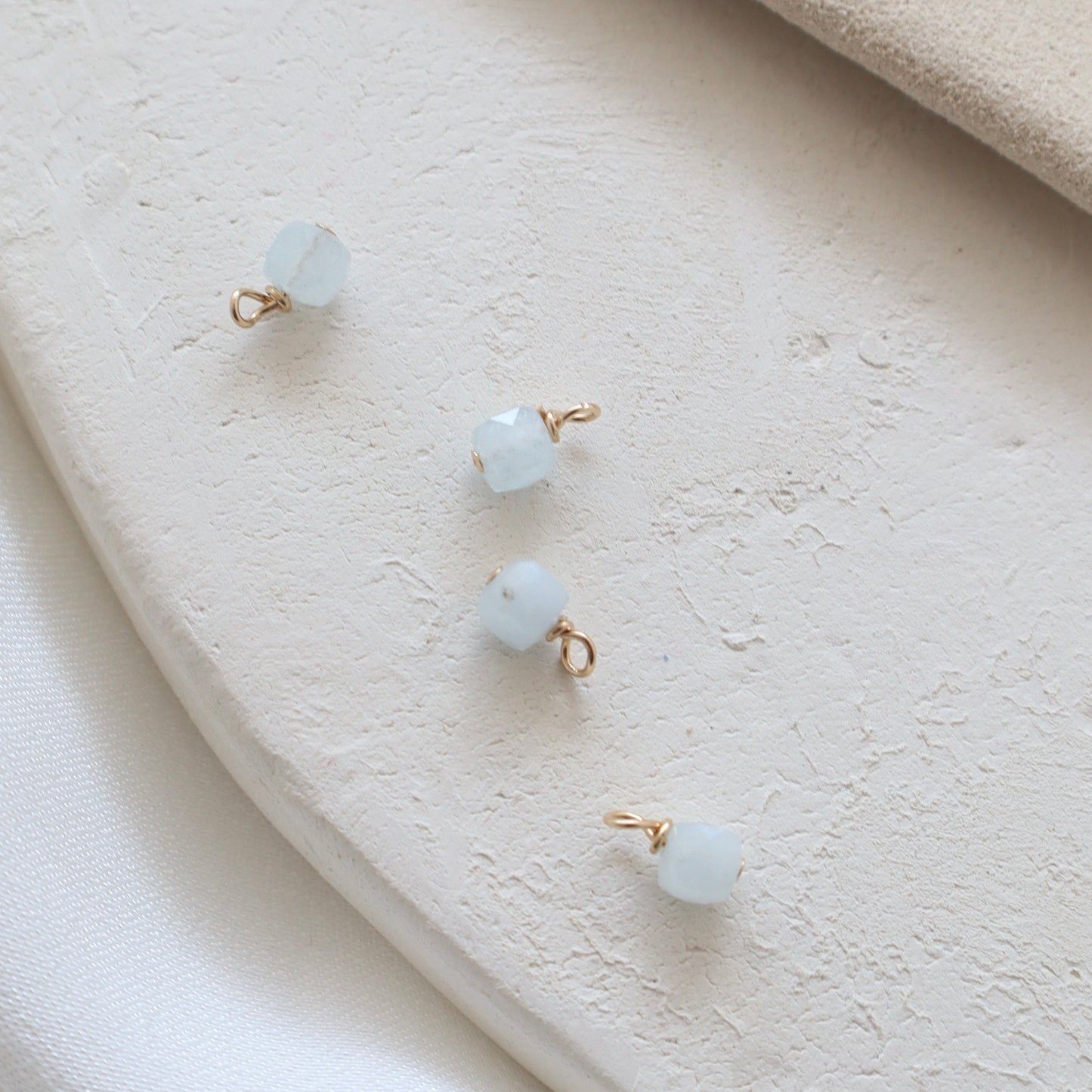 Aquamarine Stone Charm - PeacePiecesJewelry