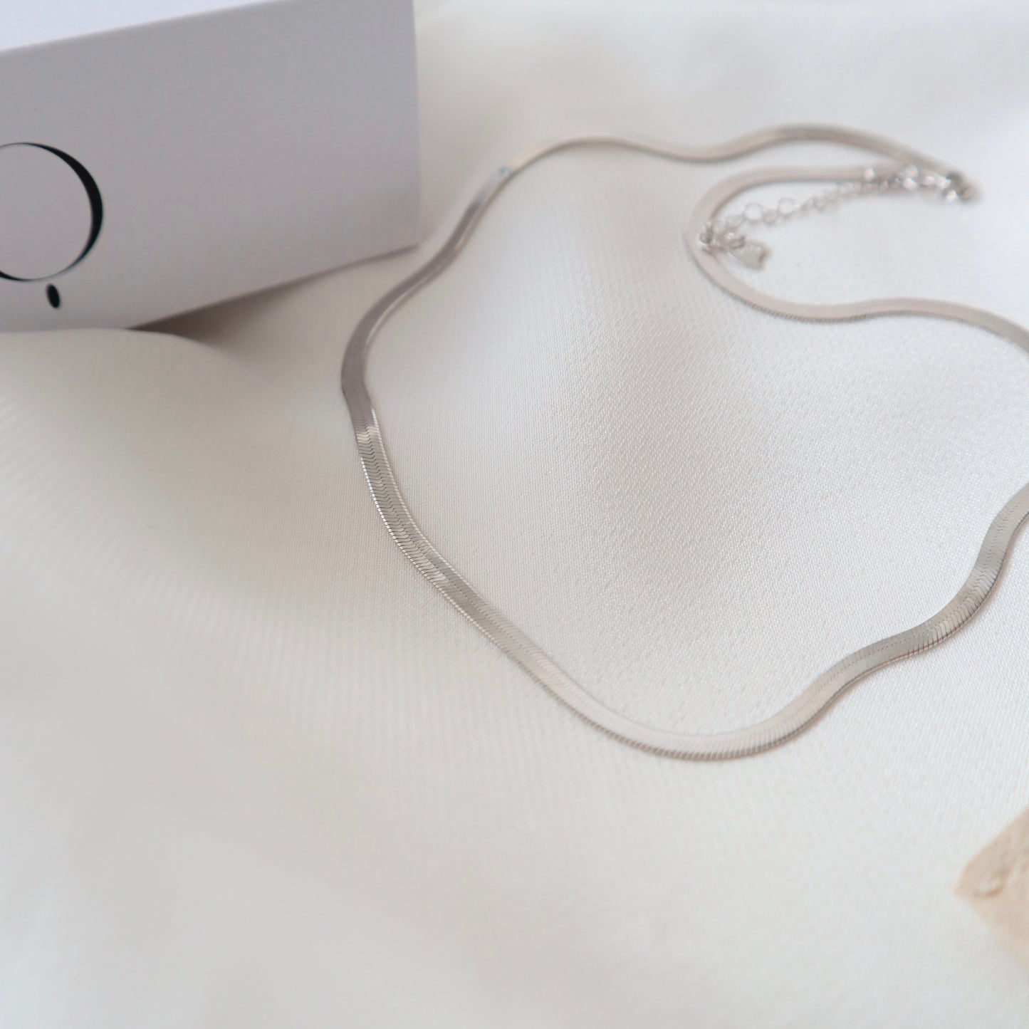 Flat Snake Silver Necklace - PeacePiecesJewelry