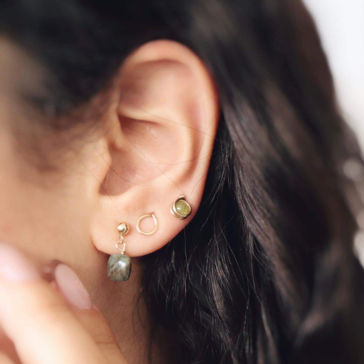 Round Hammered Studs - PeacePiecesJewelry