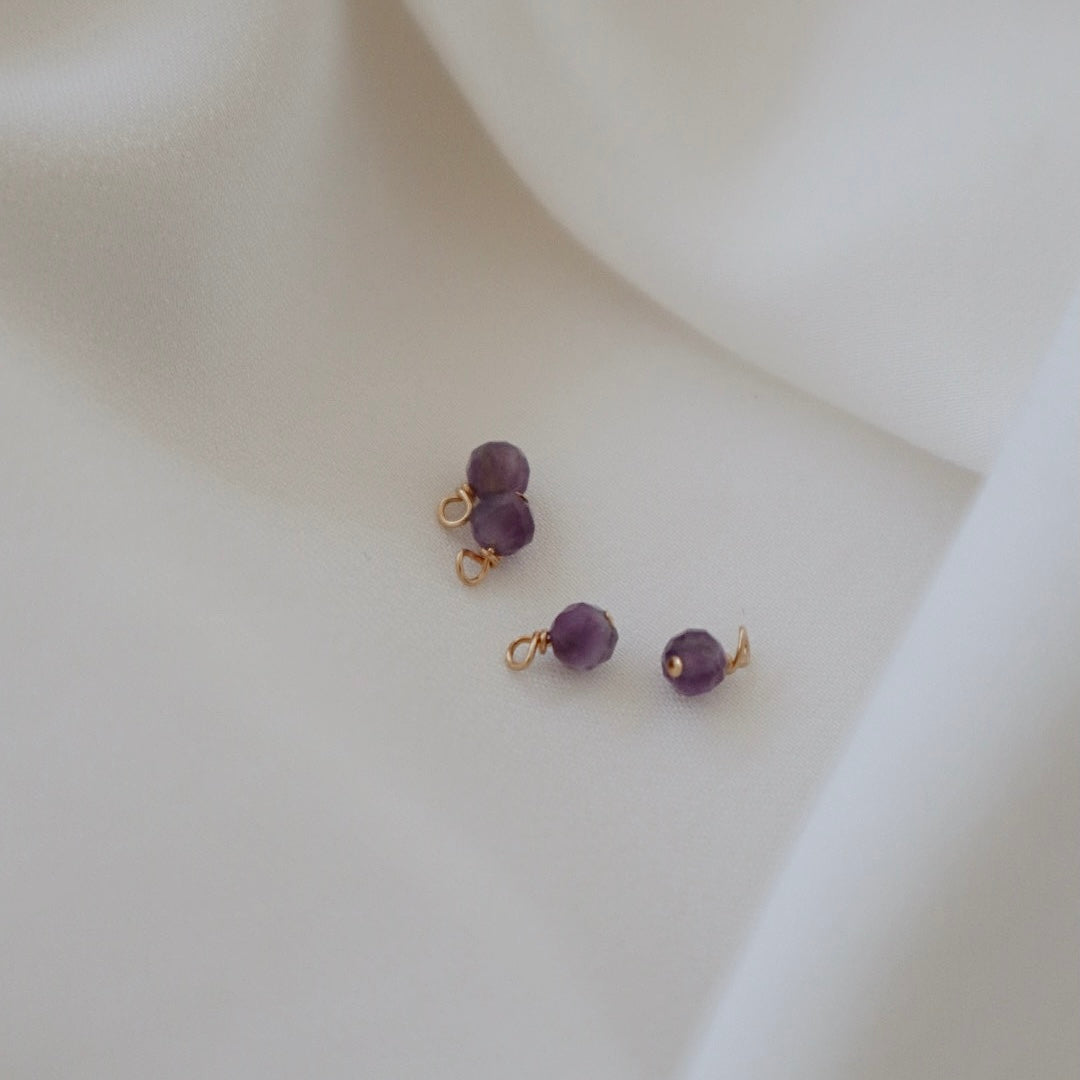 Amethyst Stone Charm - PeacePiecesJewelry