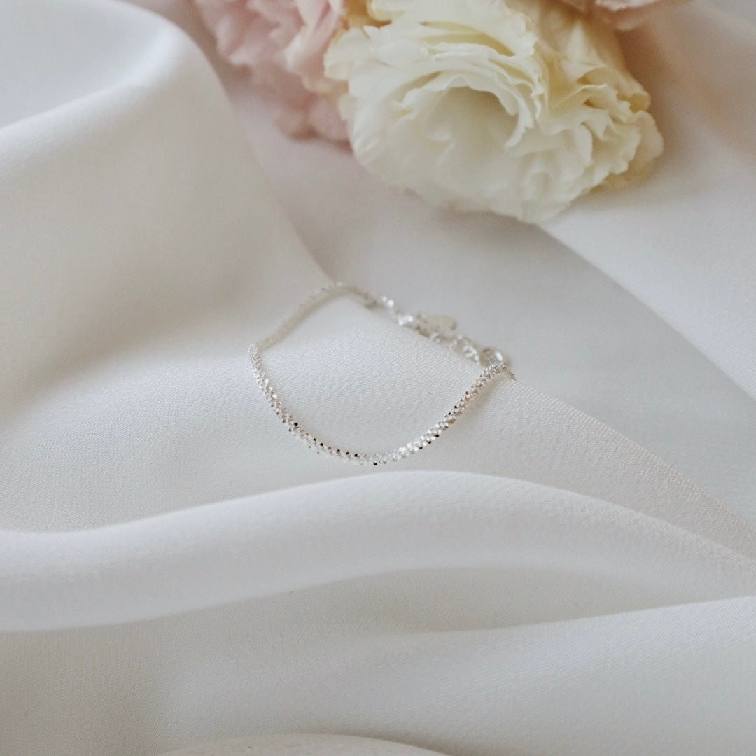 Sparkling Silver Bracelet - PeacePiecesJewelry