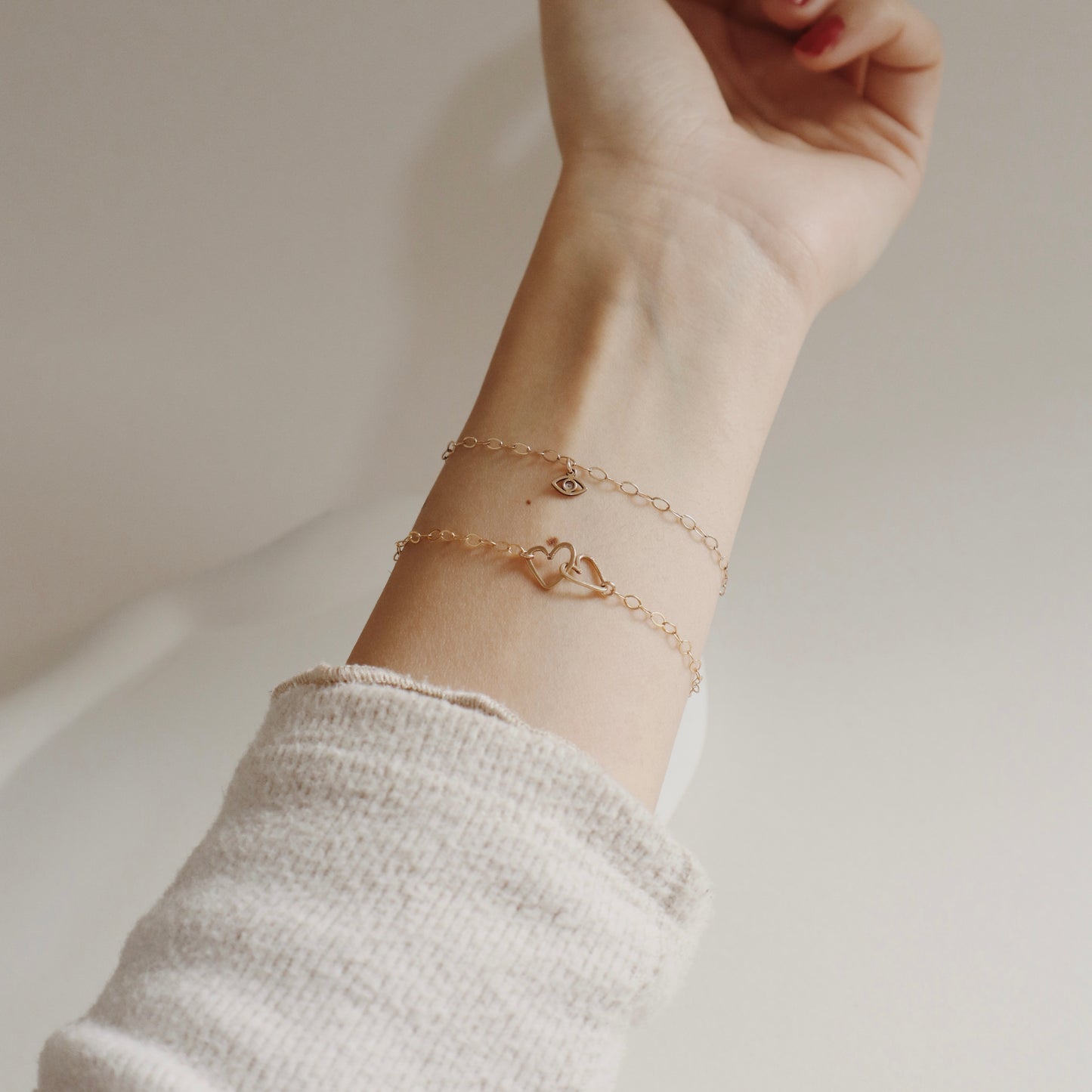 Heart Connector Bracelet - PeacePiecesJewelry