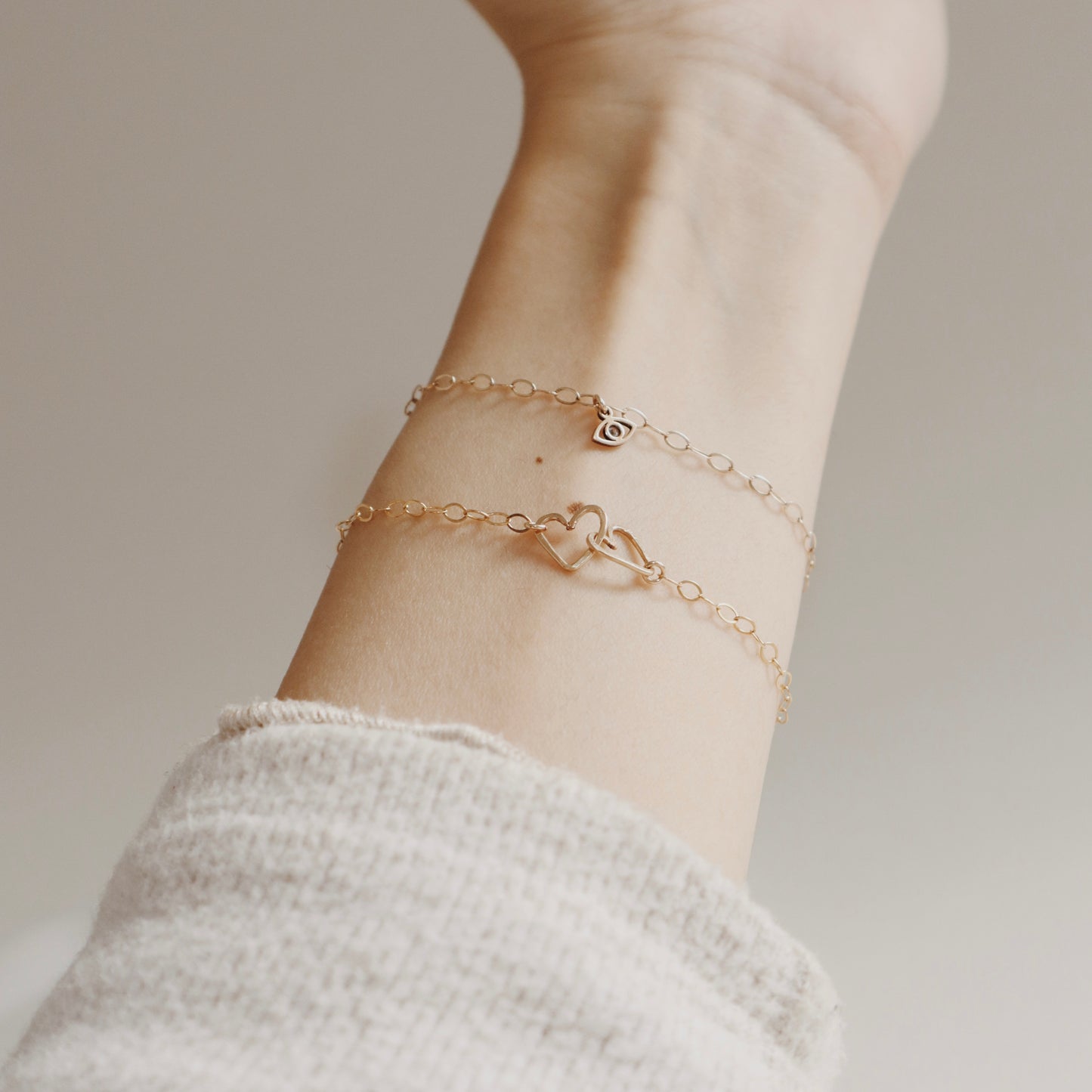 Heart Connector Bracelet - PeacePiecesJewelry