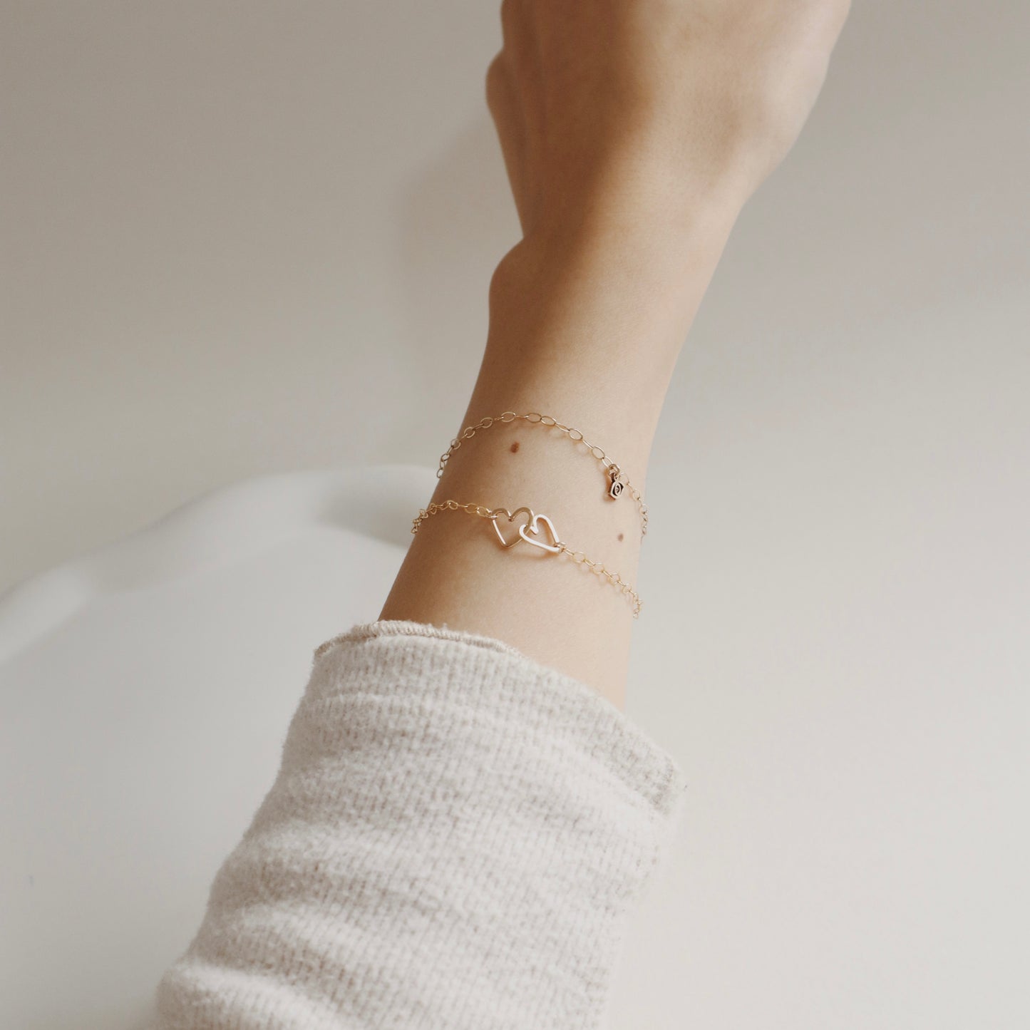 Heart Connector Bracelet - PeacePiecesJewelry