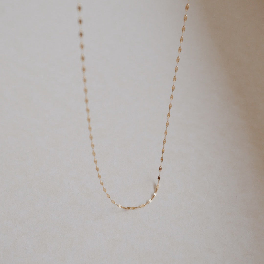 Lip Chain Gold Necklace 50CM - PeacePiecesJewelry