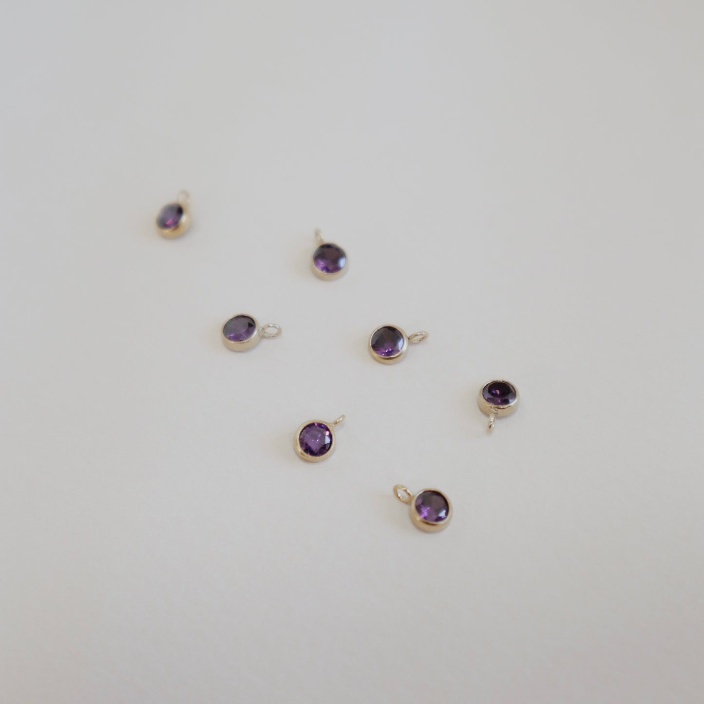Amethyst Framed Charm - PeacePiecesJewelry