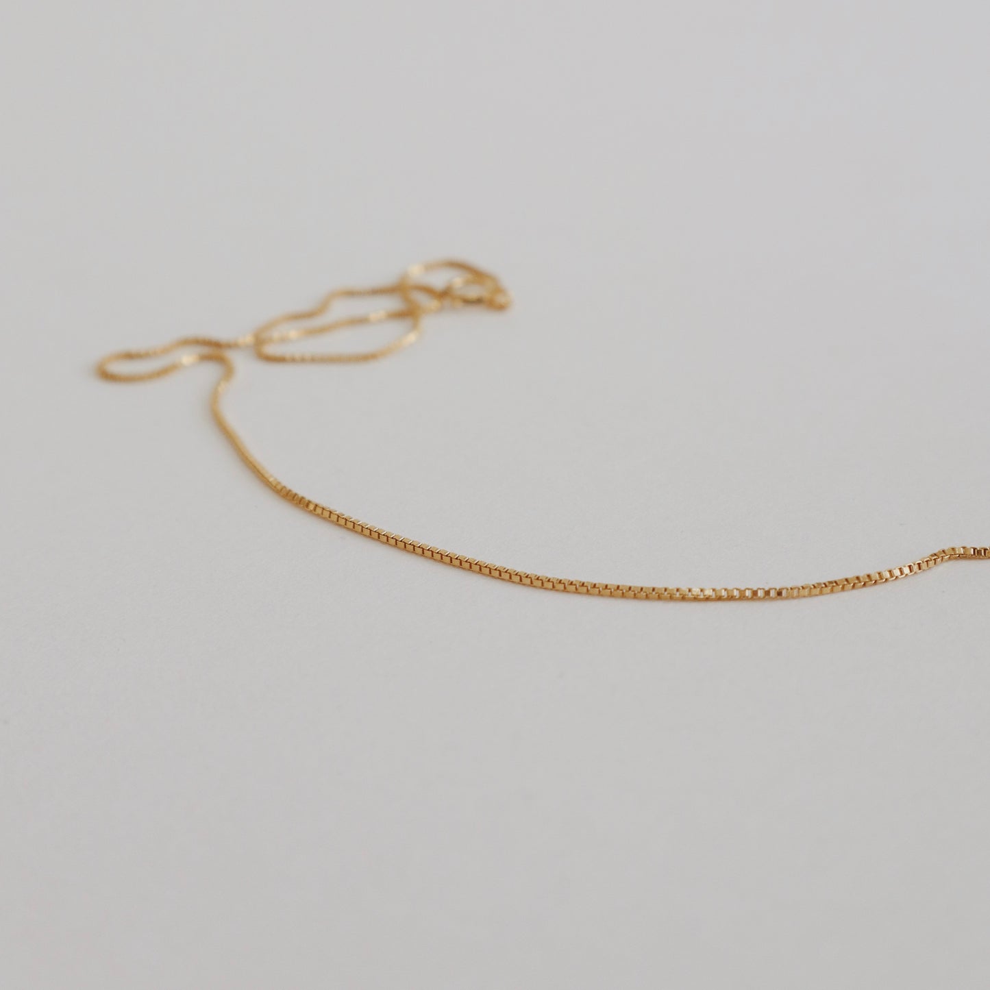 Box Chain Gold Necklace - PeacePiecesJewelry