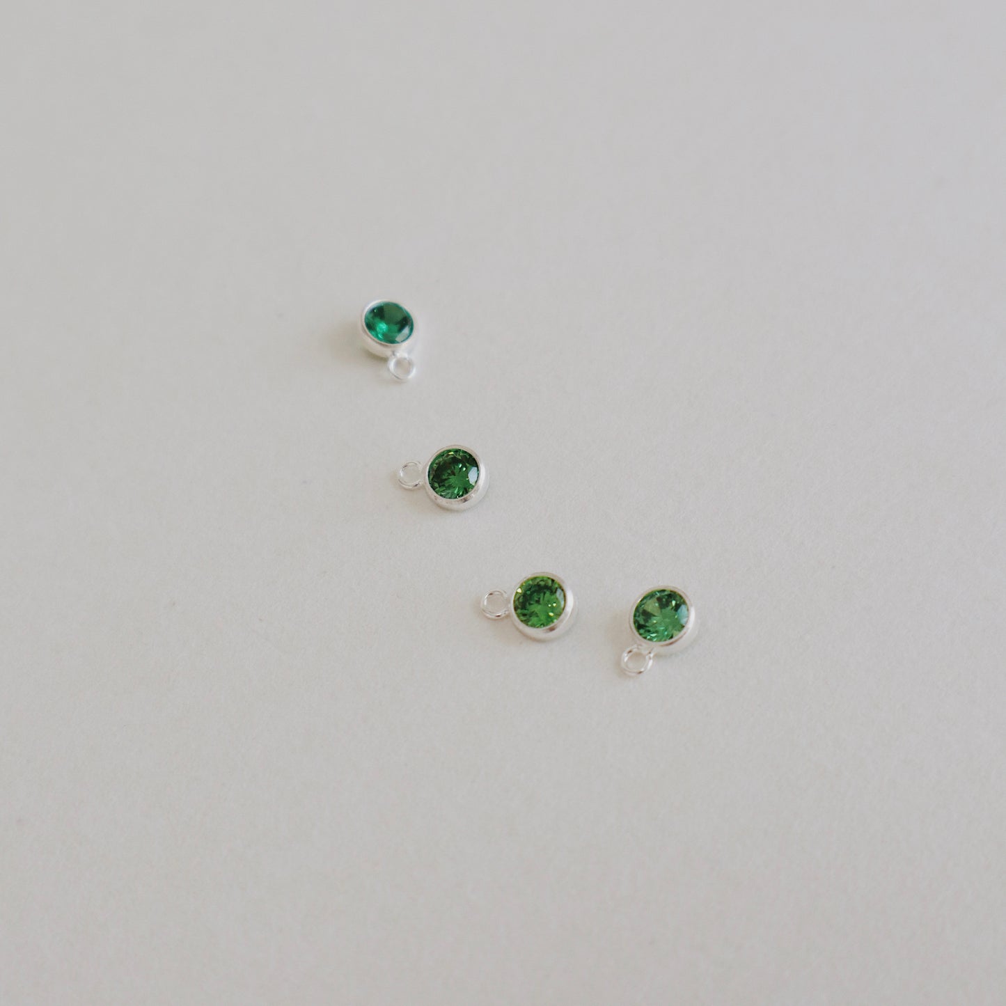 Emerald Framed Charm - PeacePiecesJewelry