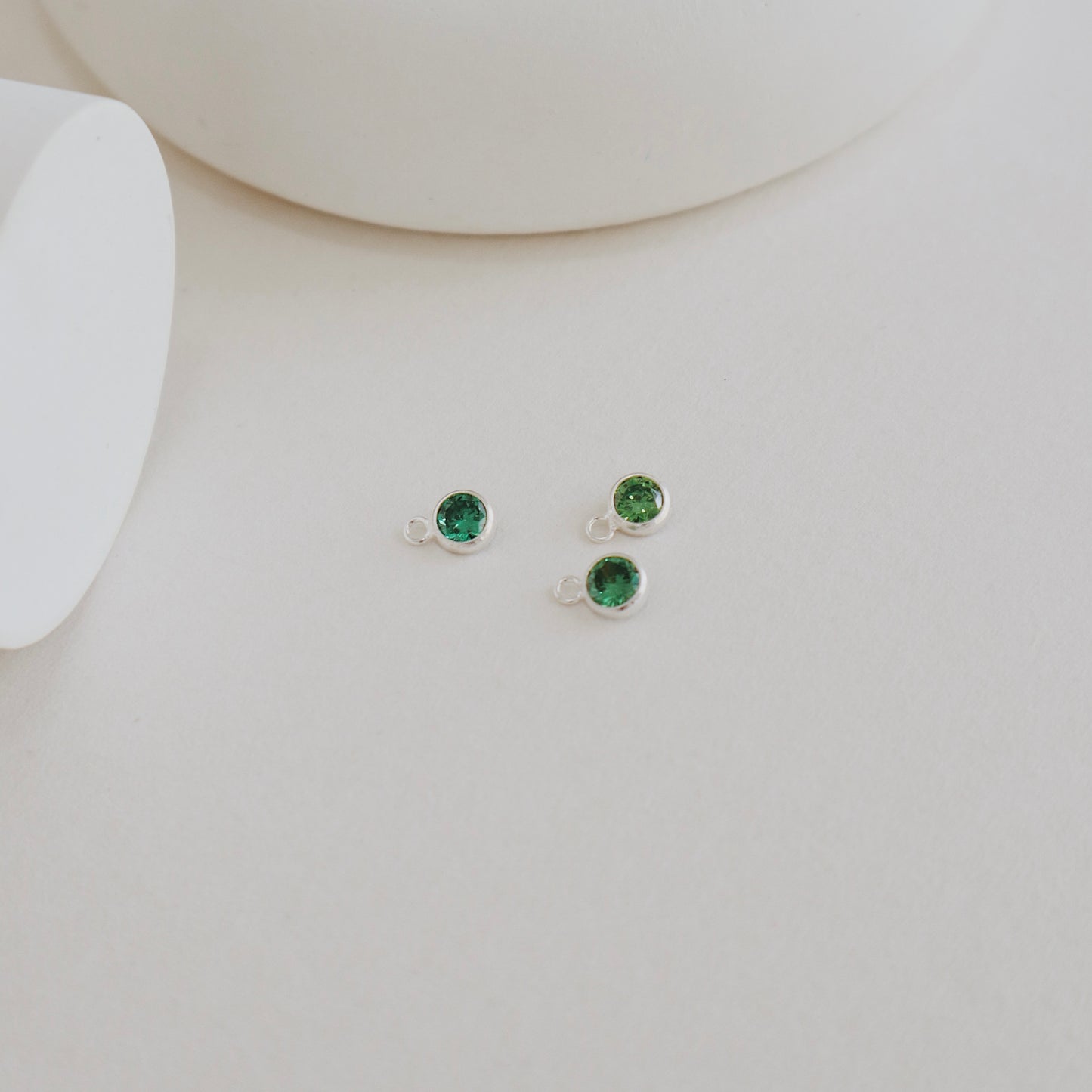 Emerald Framed Charm - PeacePiecesJewelry