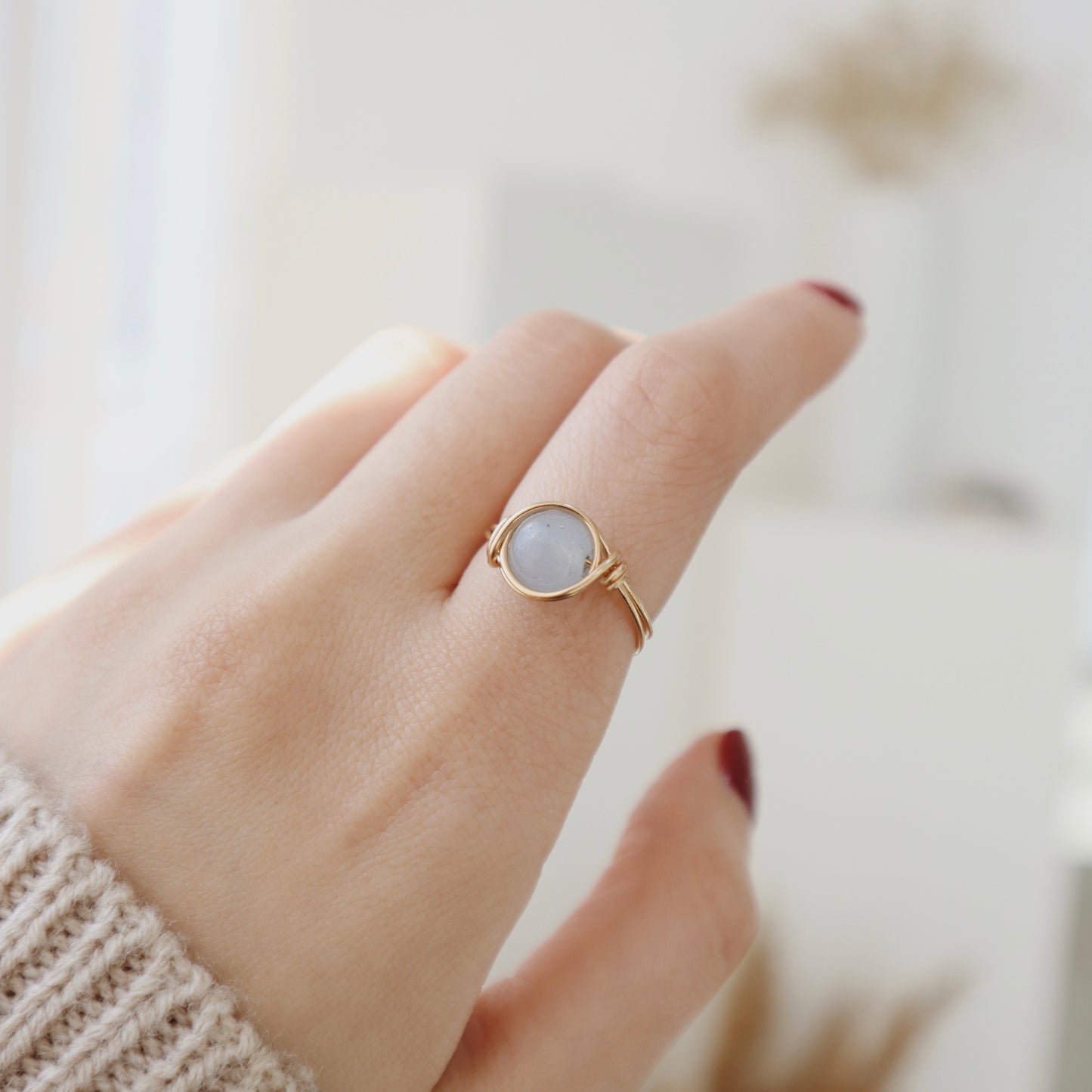 Aquamarine Stone Ring