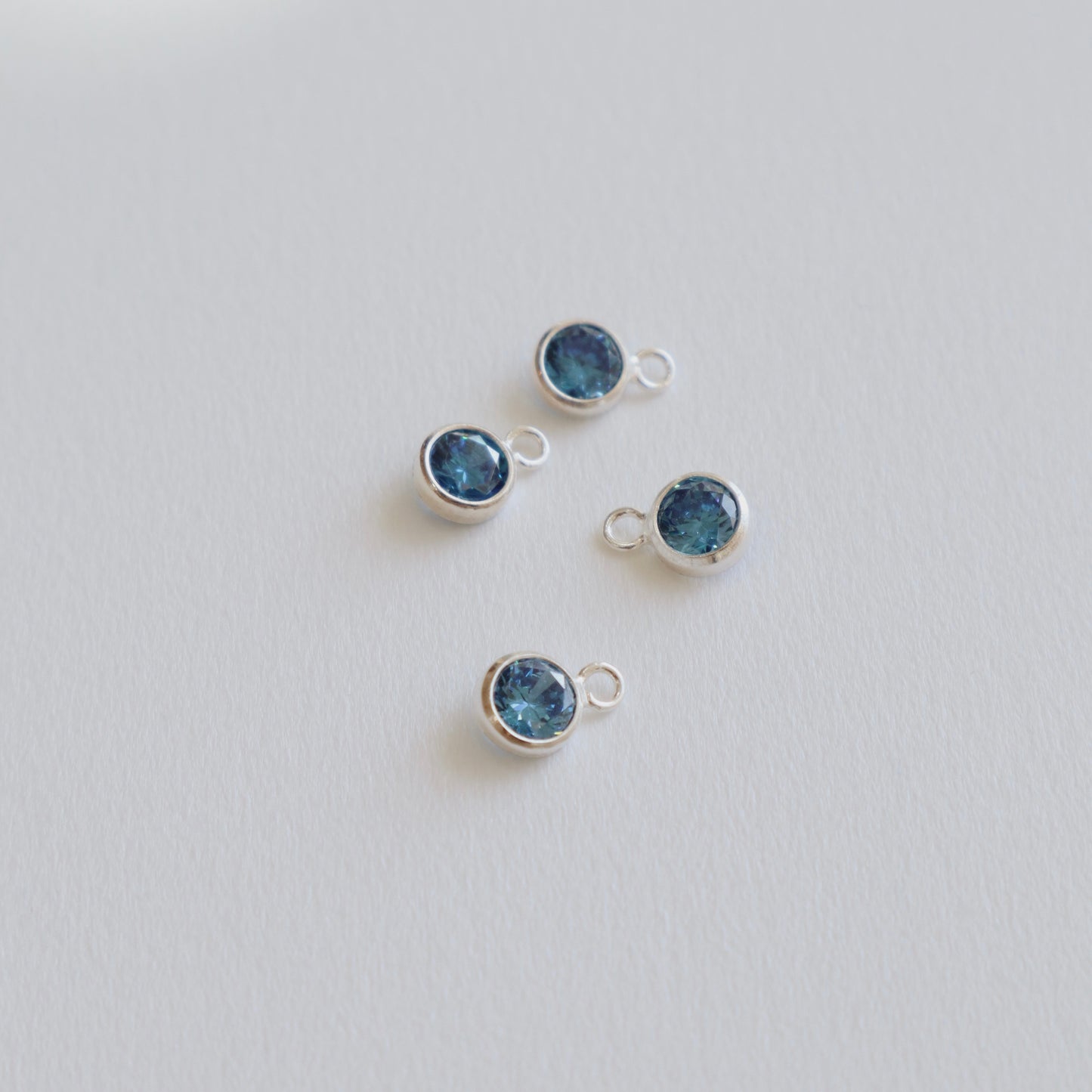 Sapphire Framed Charm - PeacePiecesJewelry