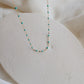 Blue Epoxy Gold Necklace - PeacePiecesJewelry