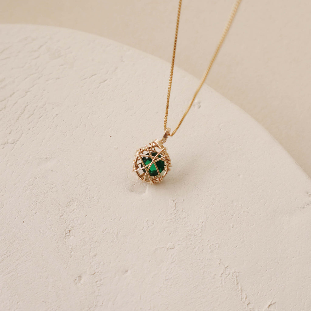 Emerald Round Sealed Necklace