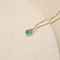Teardrop Emerald Gemstone Necklace